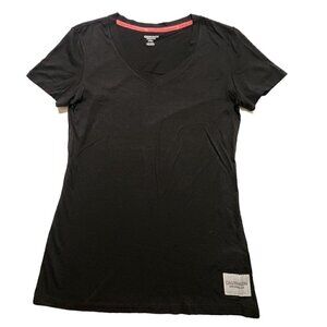 Calvin Klein Performance Womens Top V-neck Logo Patch Back Small